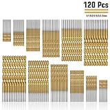120 PCS Twist Drill Bit Set, HSS Brad-Point Drill Bits by Sibaok, Titanium High Speed Steel Mini Drill Bit, Micro Precision 1/1.5/2/2.5/3/3.5 mm, Perfect for Wood, Plastic, Steel, Aluminum Alloy