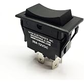 GAMA Electronics 30 Amp Rocker Switch Polarity Reverse DC Motor Control Momentary On - Off - Momentary On