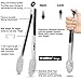Walfos Food Grade Stainless Steel Kitchen Tongs for Cookig,BBQ - Set of 3, 7 ，9 and 12 Inch Heavy Duty Locking Metal Food Tongs Non-Slip Grip