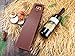 YunKo Leather Wine bag with Handles Reusable Wine Carriers Bag Single Bottle Wine Tote(Brown)
