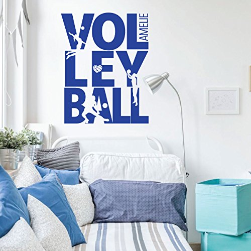 Beach Volleyball Wall Decal - Silhouette - Vinyl Decor for Girls or Tween's Bedroom or Playroom - Sports Decorations