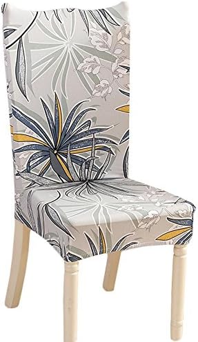 Chair Cover Stretch Elastic Polyester Fabric Removable Washable Dining Seat Slipcover