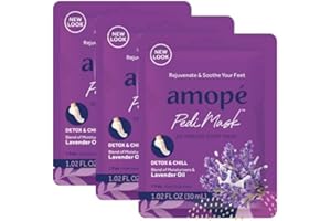 AMOPE Amopé PediMask 20-Minute Foot Mask, Intensely Moisturizing Socks, Rejuvenates & Soothes, Self-Care, w/ Lavender Oil, Urea, a Blend of Moisturizers & Vitamin Complex for Long Lasting Hydration, 3 pair