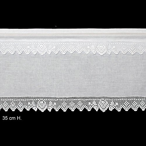 Panneaux Gardine Hossner | 35x125 cm H/B | weiß | 100 % Leinen