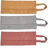 Kissvian 3 Pack Travel Packing Organizers Washed Cloth Pouches | Water resistant, top handle, 2L capacity, zipper closure, for socks, cosmetics &amp; accessories