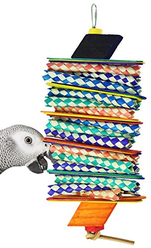 Bonka Bird Toys 1078 Big Step Shredder Parrot Cage Toys Cages African Grey Conure Amazon