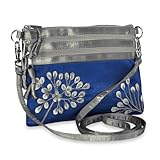 Embroidered Dandelion 3 Zip Messenger