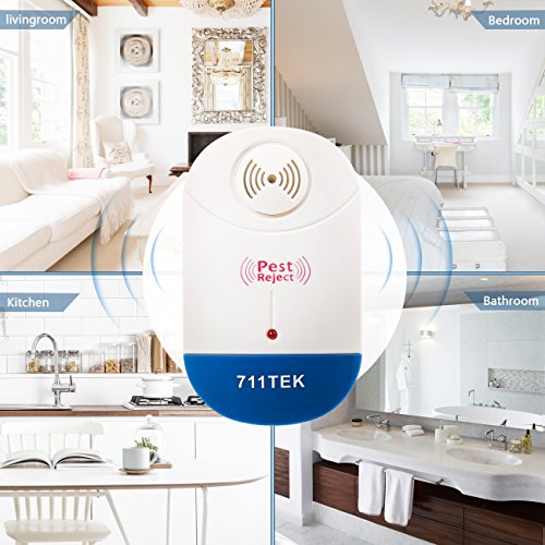 711TEK Pest Repellent,ZS1033 Pest Repeller Indoor Plug in for Insect - Ants,Roaches,Bugs,Fleas,Mosquitoes,Spiders (4 Packs) - Thumbnail 6