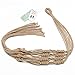 Mkono Small Macrame Plant Hangers Jute Hanging Planter 30 Inch (Fit Small Pot Up to 6 Inch) Indoor Wall Window Container Holder Basket Home Decor, 2 Packs