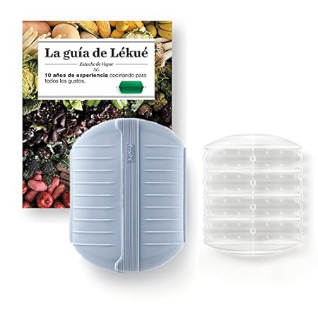 Lekue - Estuche de vapor, Con bandeja y libro en Español, Gris ...