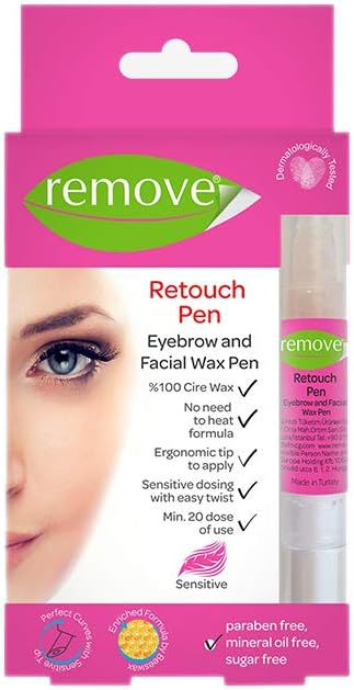 Remove Retouch Pen 4ml | Eyebrow And Facial Hair Removal Wax Pen Kit | Eyebrow Shaper | Specially Designed Smart Applicator To Perfect Curves | Dermatologically Tested