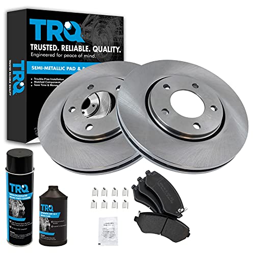 TRQ Front Brake Pad & Rotor Kit Semi-Metallic Compatible with 2003-2006 Chrysle…