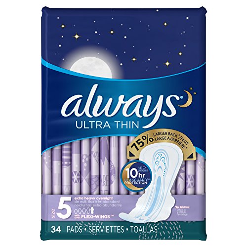 Always Ultra Thin Extra Heavy Overnight Pads - 34 CT