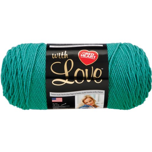 Red heart  with love yarn, jadeite