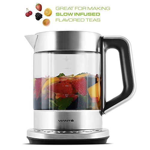 Vianté KET-100 Electric Tea Maker, 1.7 L, Silver, Gray, Stainless Steel - Thumbnail 5