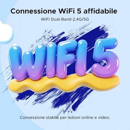 Luzglo P10 Kid Tablet Bambini 10 Pollici, Tablet Android 16, 90Hz, 32GB RAM+64GB ROM, 7000mAH, Vetro Curvo 2.5D, WiFi5/Face ID/OTG/Widevine L1, Include Accessori per Tablets per Bambini, Blu