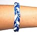 Phiten Titanium Tornado Bracelets - Blue & White Large(Japanese Design)