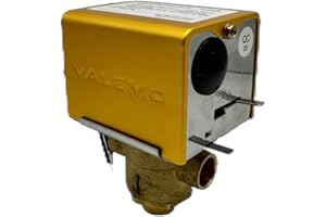 Valemo V3212-A1S Motorized Zone Valve, 3-way, 1/2" Sweat, Normally Closed, 24 VAC with End Switch