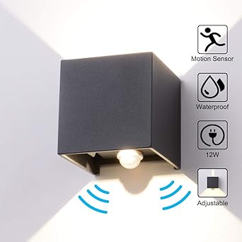Wandleuchte Bewegungsmelder Aussen/Bewegungsmelder Innen LED Wandlampe