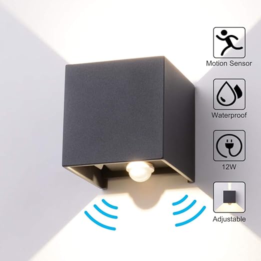 Wandleuchte Bewegungsmelder Aussen/Bewegungsmelder Innen LED Wandlampe