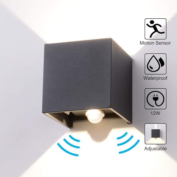 Wandleuchte Bewegungsmelder Aussen/Bewegungsmelder Innen LED Wandlampe