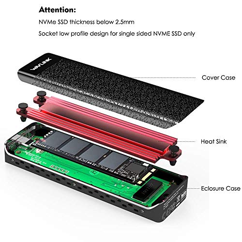 Thunderbolt SSD Enclosure, WAVLINK Thunderbolt to PCIE NVMe M