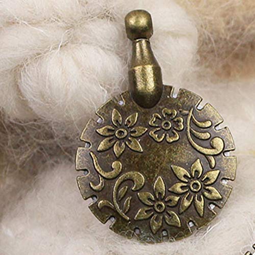 Zerama Durable Metal Sewing Thread Yarn Cutter Pendant Round Shape Antique Bronze Craft DIY Tool Home Quilting Sewing