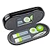 OptiPlix Dual Glasses and Contacts Case - Double Sided 2 in 1 Clamshell Hard Case for Eyeglasses and Contact Lenses with Mirror - Black with Silver Butterfly and Gloss Finish