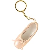 BIBABLYKE Mini Ballet Shoes Keychain Pointe Shoes Keyrings Handmade Pointe Shoe Charm Bag Penddant Gift for Dance Lovers