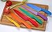 Utopia Kitchen 7 Piece Color-Coded Non-Stick Knife Set - 6 Knives plus Cutting Board