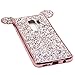 Galaxy S9 Plus Case, MC Fashion Cute Bling Bling Sparkle Glitter 3D Mickey Mouse Ears Flexible and Protective TPU Case for Samsung Galaxy S9 Plus (2018 Release) (Rose Gold)