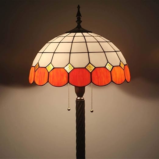 retro orange floor lamp