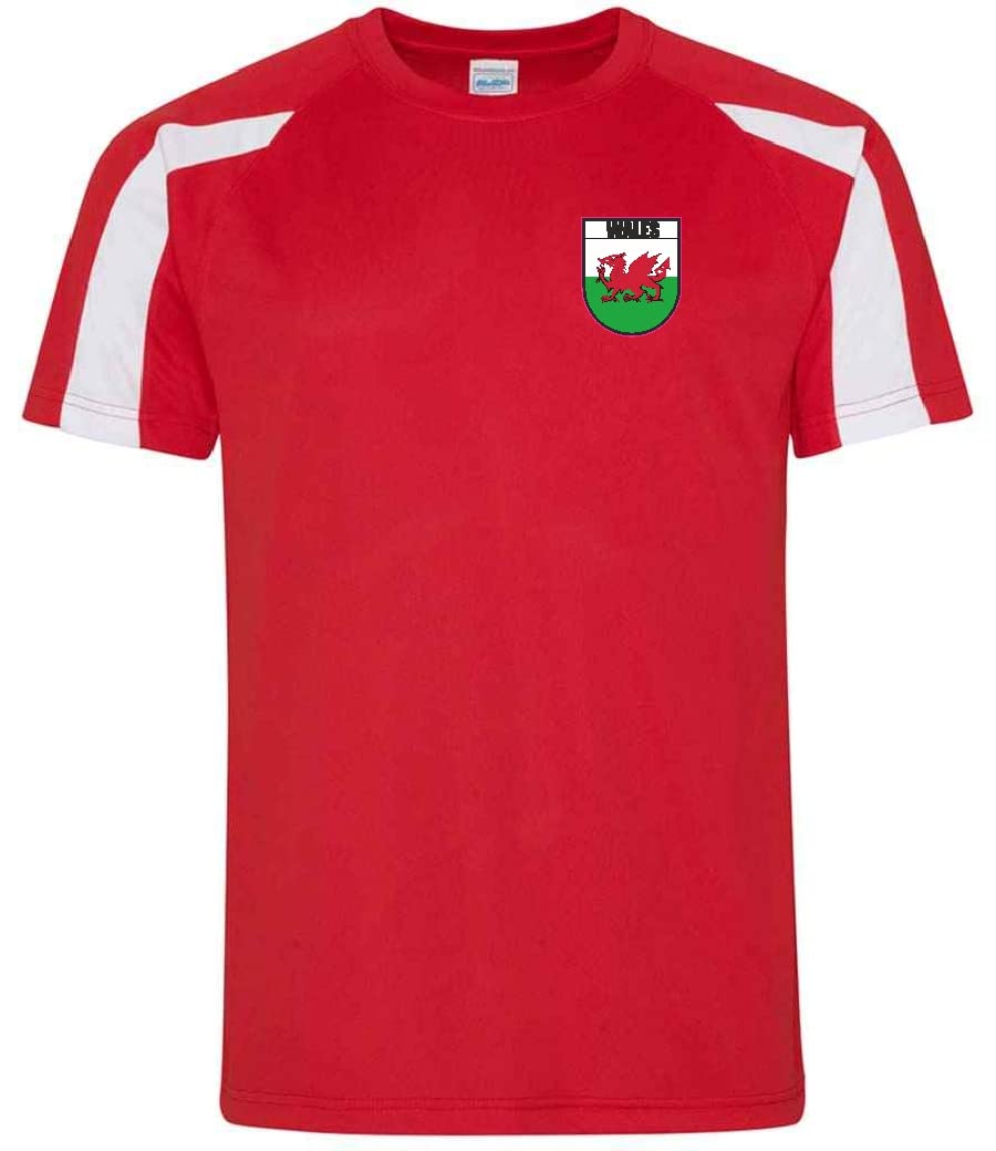 Wales Supporters Printed Tshirt (XX-Large) Red/White