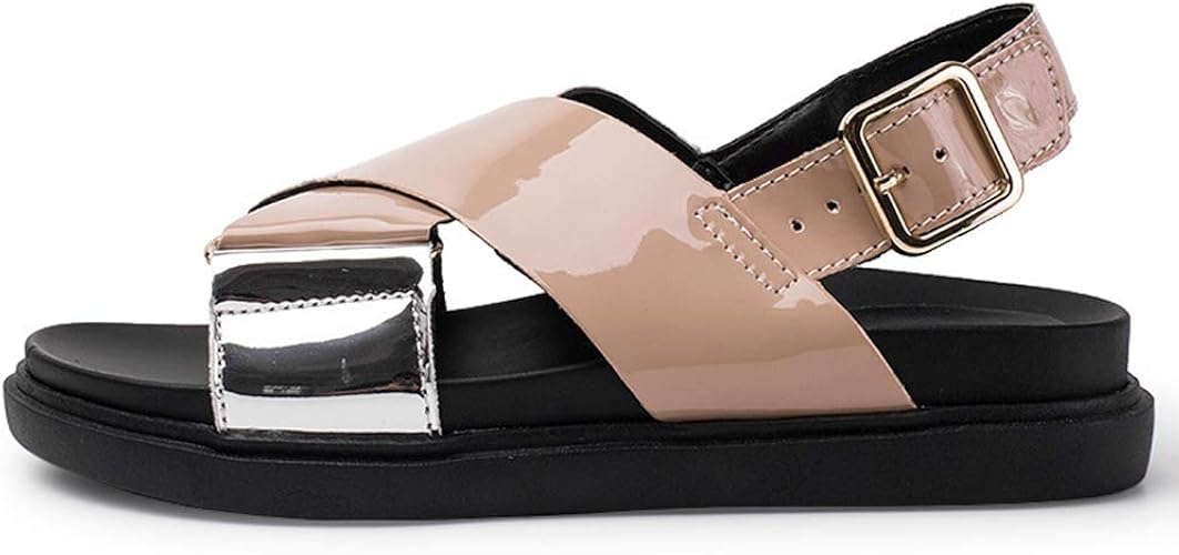 Amazon Kanna サンダル レディース 厚底 スポーツサンダル ファッション レディースシューズ 軽量 歩きやすい レディース 厚底 サンダル スポーツサンダル 軽量 歩きやすい スニーカー 靴 コンフォート エナメル シューズ ファッションサンダル