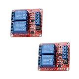 2 pcs 5V 2 Channel DC 5V Relay Module with Optocoupler High/Low Level Trigger Expansion Board for Arduino