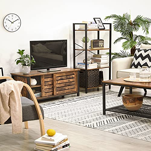 VASAGLE TV Stand for 50 inches with Sliding Doors and 2