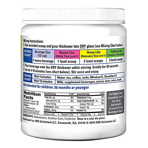 Clear DysphagiAide Thickener Powder Instant Thickener for Liquids and