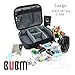 BUBM Electronic Organizer Travel Gadget Bag for USB Cable,Power Cords,Chargers,Plug,Battery,External Hard Drive,Memory Card(3pcs/set,Black)
