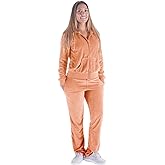 TanBridge Women’s Velour Tracksuit Set 2 Piece Y2K Outfits Zip Up Velvet Hoodie Sweatsuit Jogging Casual Sport Lounge Wear