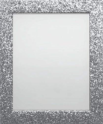 Frame Company Glitter Sparkly Picture Photo Frame, Silver, 8x8 inch *Choice of Colours & Sizes*Fitted with Real Glass