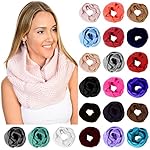 Basico Women Winter Infinity Scarf Warm Knitted Circle Loop Various Colors Basico Women Winter Infinity Scarf Warm Knitted Circle Loop Various Colors