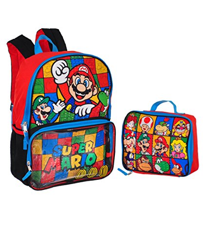 mario brothers backpack and lunchbox