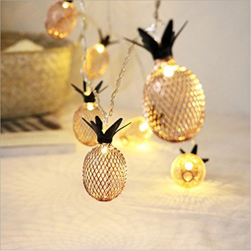 Uni-Uni Christmas Decorative Mini String Light, Battery Powered Pineapple Fruit Fairy Bubble Ball Lights for Chrismas Table Decoration in Bedroom,Living Room,Store, Bar (1.5 meter 10LED)