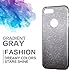 Hanlesi iPhone 7 Plus Case Case Fashion Glitter Shiny Gradient Bling Silicone Protective Cover for Apple Phone 7P Plus 5.5 inch for Girl Boy 2017 New with Lanyard Hole Gray