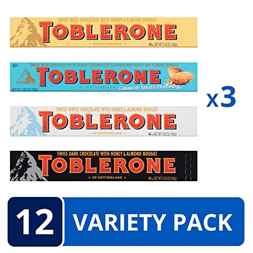 Toblerone Swiss Chocolate Variety Pack, Milk Chocolate, Dark Chocolate