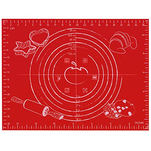 Orka Red Silicone Small Pastry Baking Mat