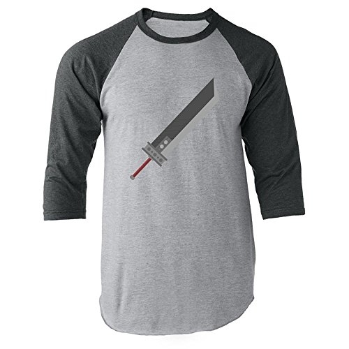 Fantasy Buster Sword Raglan Jersey T-Shirt by Pop Threads