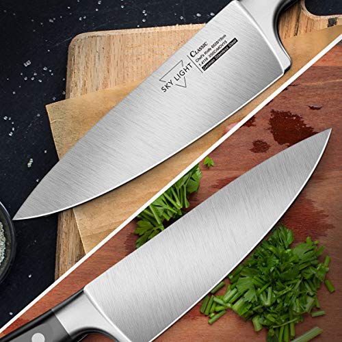 Chef Knife, 6 inch Pro Kitchen Knife Ultra Sharp Chef's Knife German High Carbon Stainless Steel Chef Cooking Knives with Ergonomic Handle - Thumbnail 3