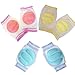 Kakalu® 3 Pairs Breathable Adjustable Elastic Boy's Girl's Infant Toddler Baby Kneepads Knee Elbow Pads Crawling Safety Protector,Premium Quality For 6-24 Months Baby Free Size