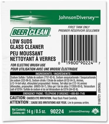 Wholesale CASE of 5 - Diversey Low Suds Glass Cleaner -Low Suds Glass Cleaner, 14gram, Powder